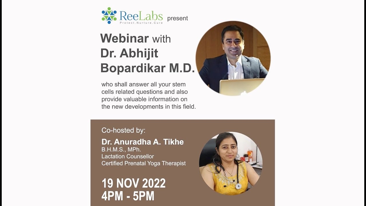 Interactive Webinar with Dr. Abhijit Bopardikar on Stem Cells