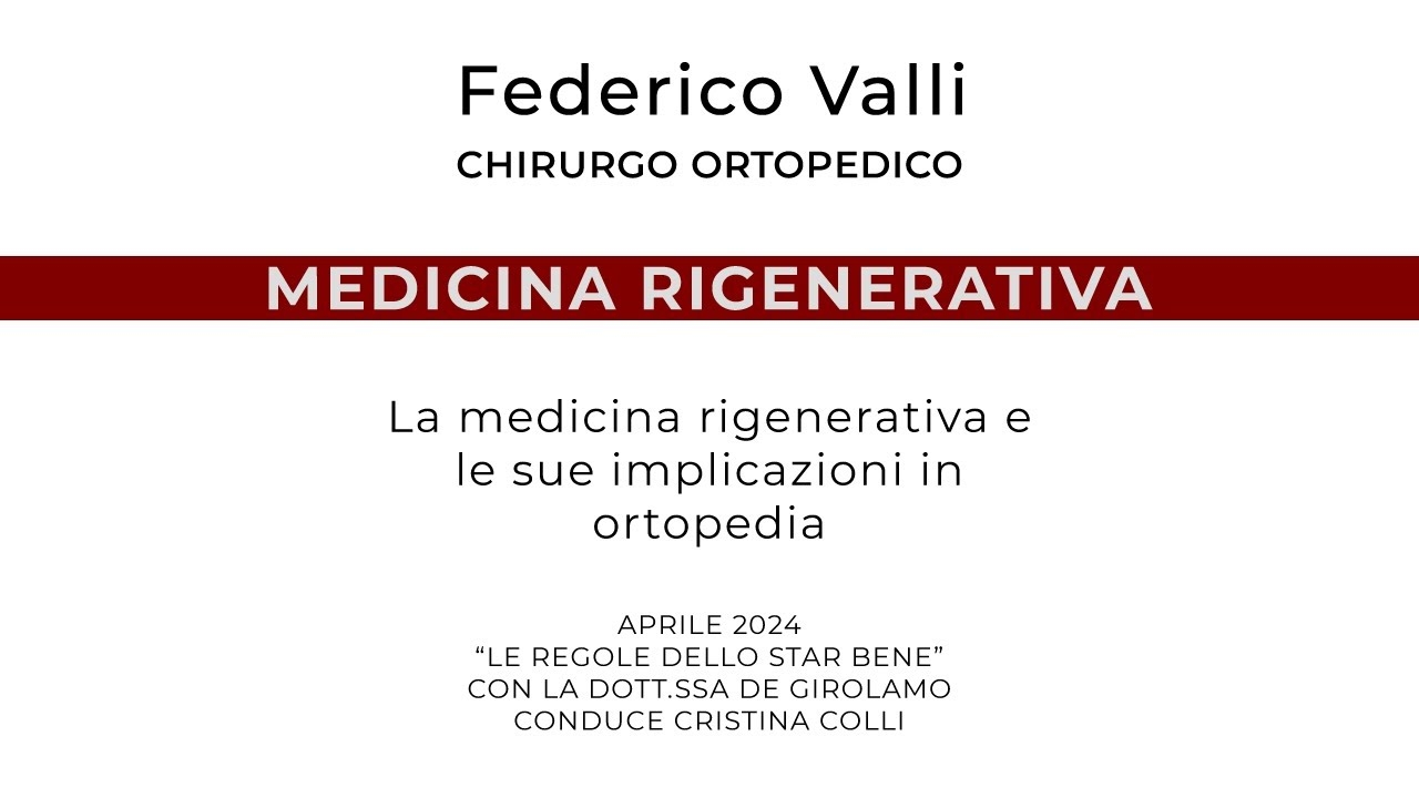 Regenerative Medicine: the new frontiers of regenerative medicine - “The Rules of Being Well”