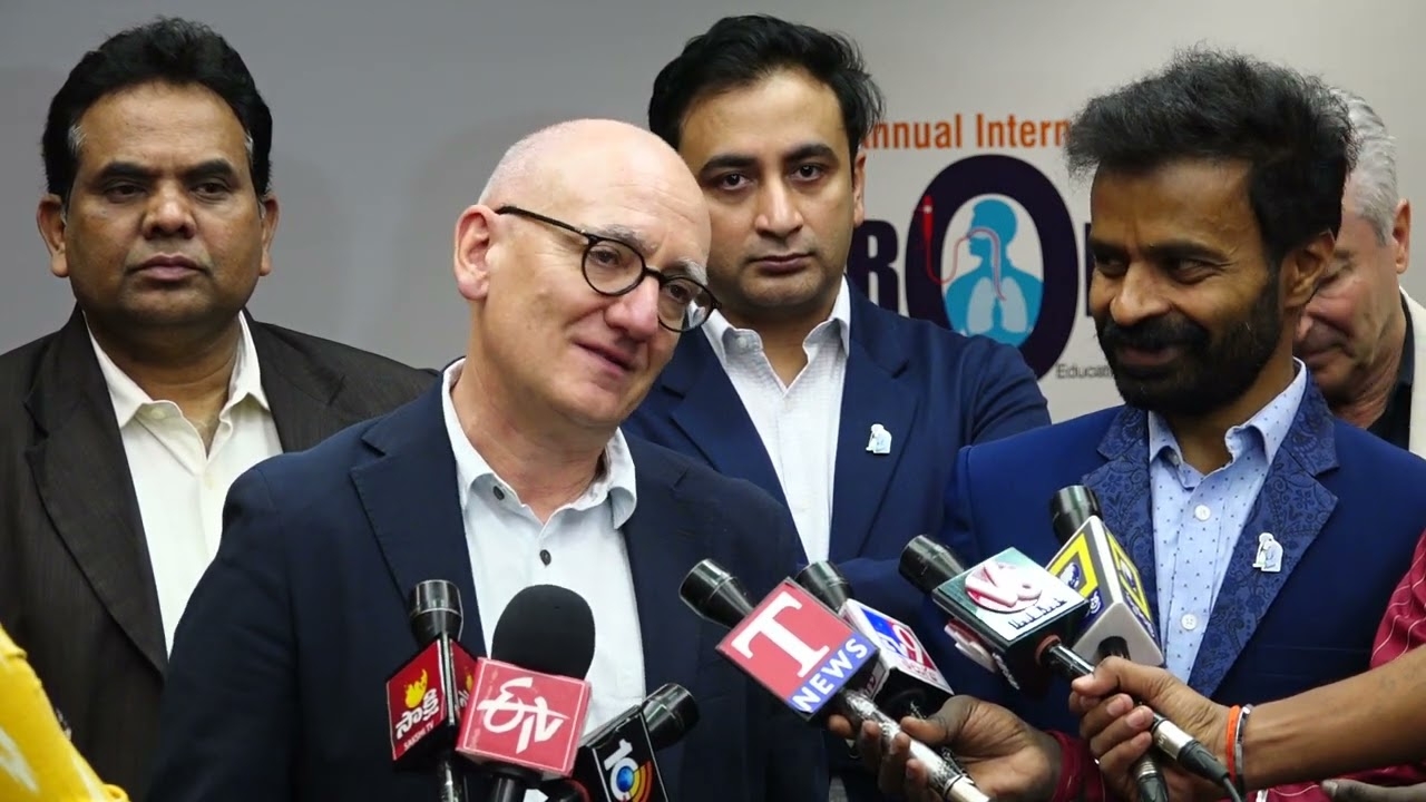 Prof Felix Herth, Germany Speaking with media at Inauguration of BRANCUS 2023