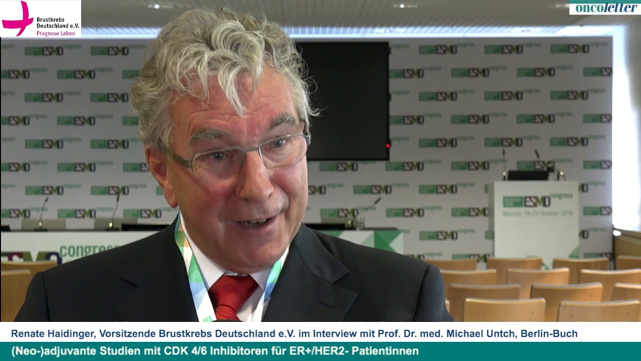 ESMO 2018: "(Neo-) adjuvant studies with CDK4/6 inhibitors for ER+/HER2- patients", Prof. Untch