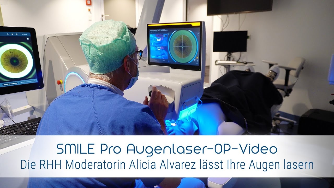 SMILE Pro eye laser surgery video — RHH presenter Alicia Alvarez has her eyes gently lasered
