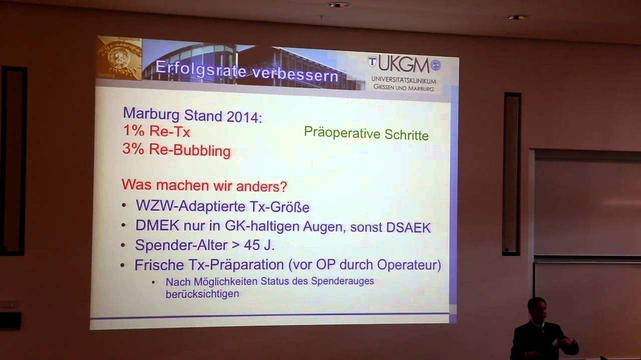 Prof. W. Sekundo: Over 500 DMEKs: What did we learn from them? 11-2014