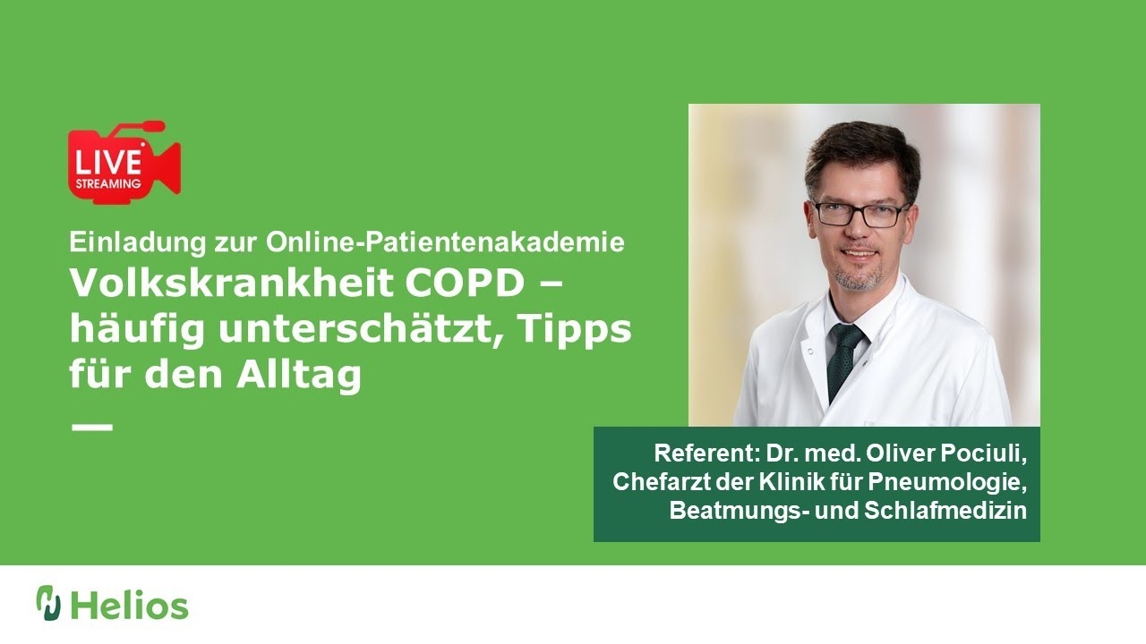 Online patient academy: Common disease COPD often underestimated, tips for everyday life
