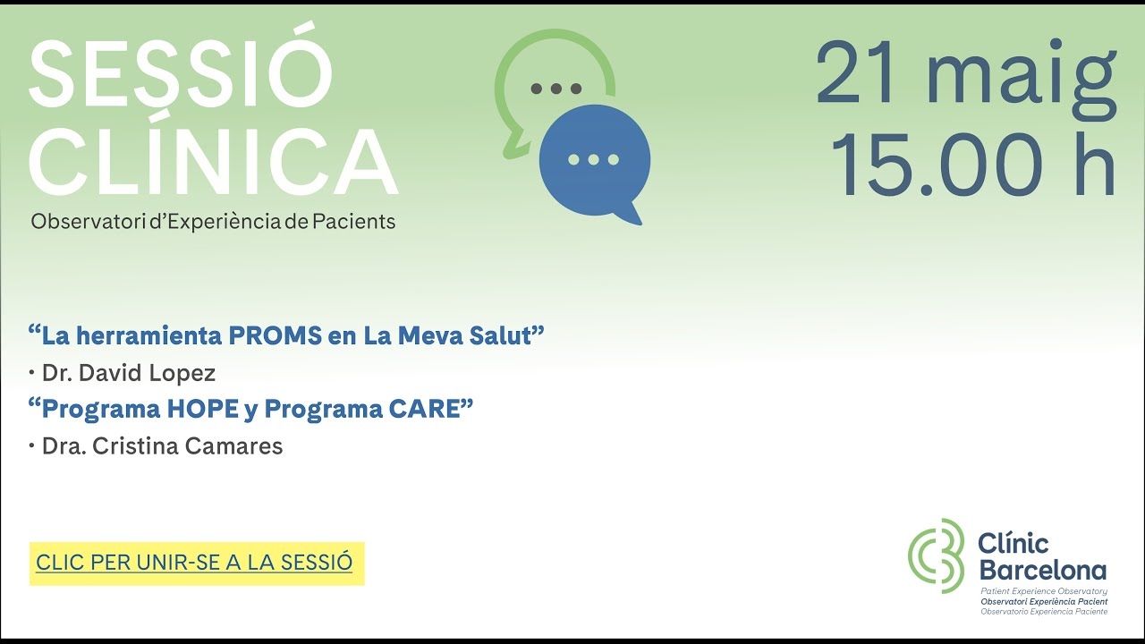 Clinical session 05/24: PROMS Tool in My Health/CARE Program and HOPE Program