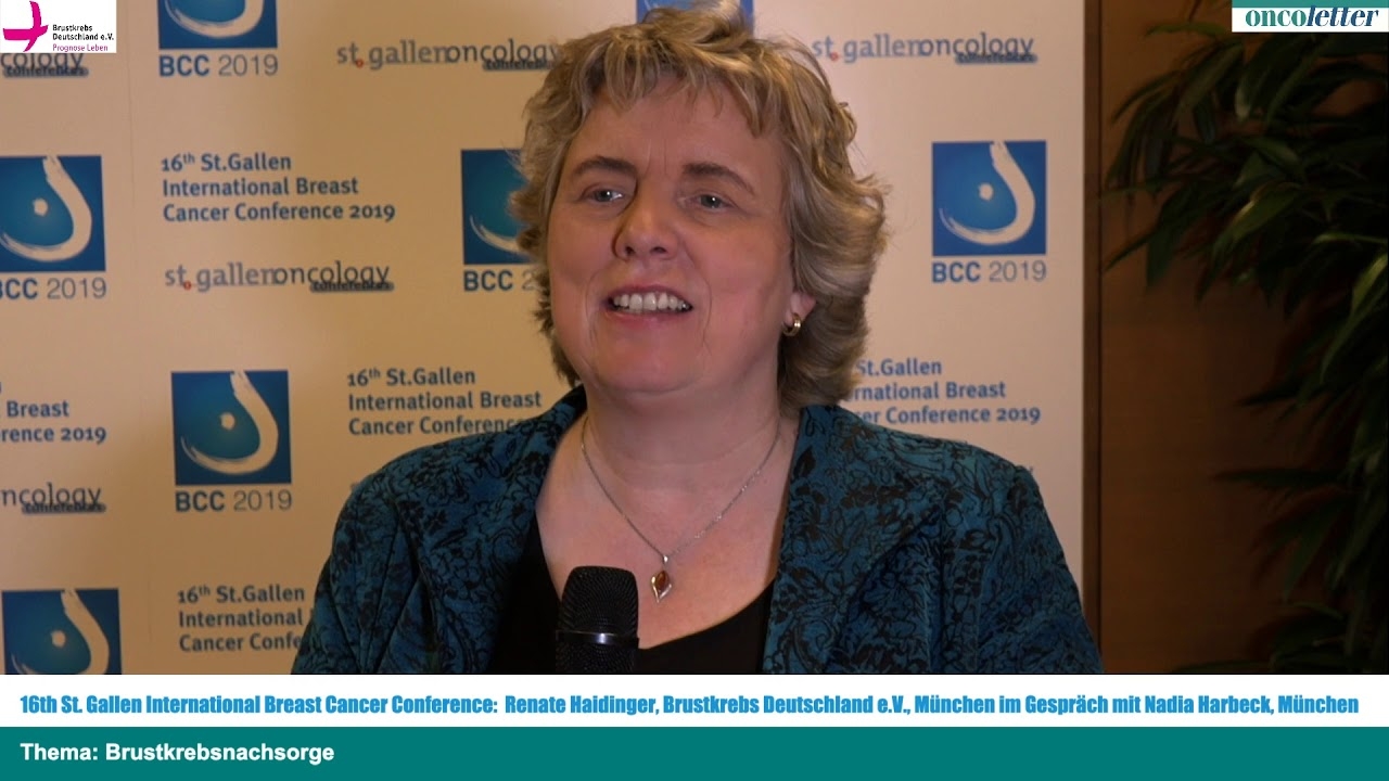 Nadia Harbeck, Munich. Topic: Breast cancer aftercare